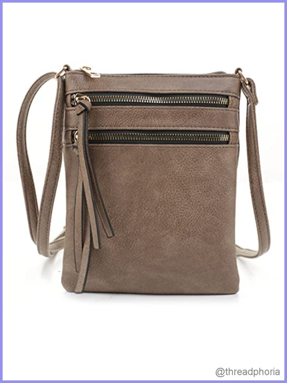 DELUXITY Crossbody Purse Bag Shoulder Bag Multi Pocket Zipper Purse